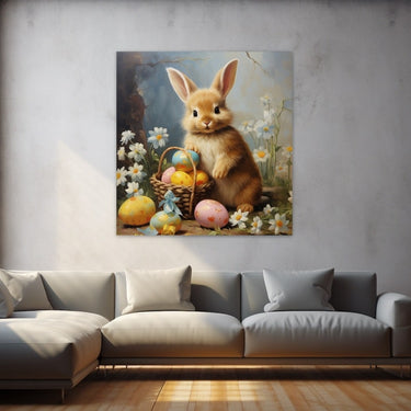 Easter Bunny Acrylic Painting
